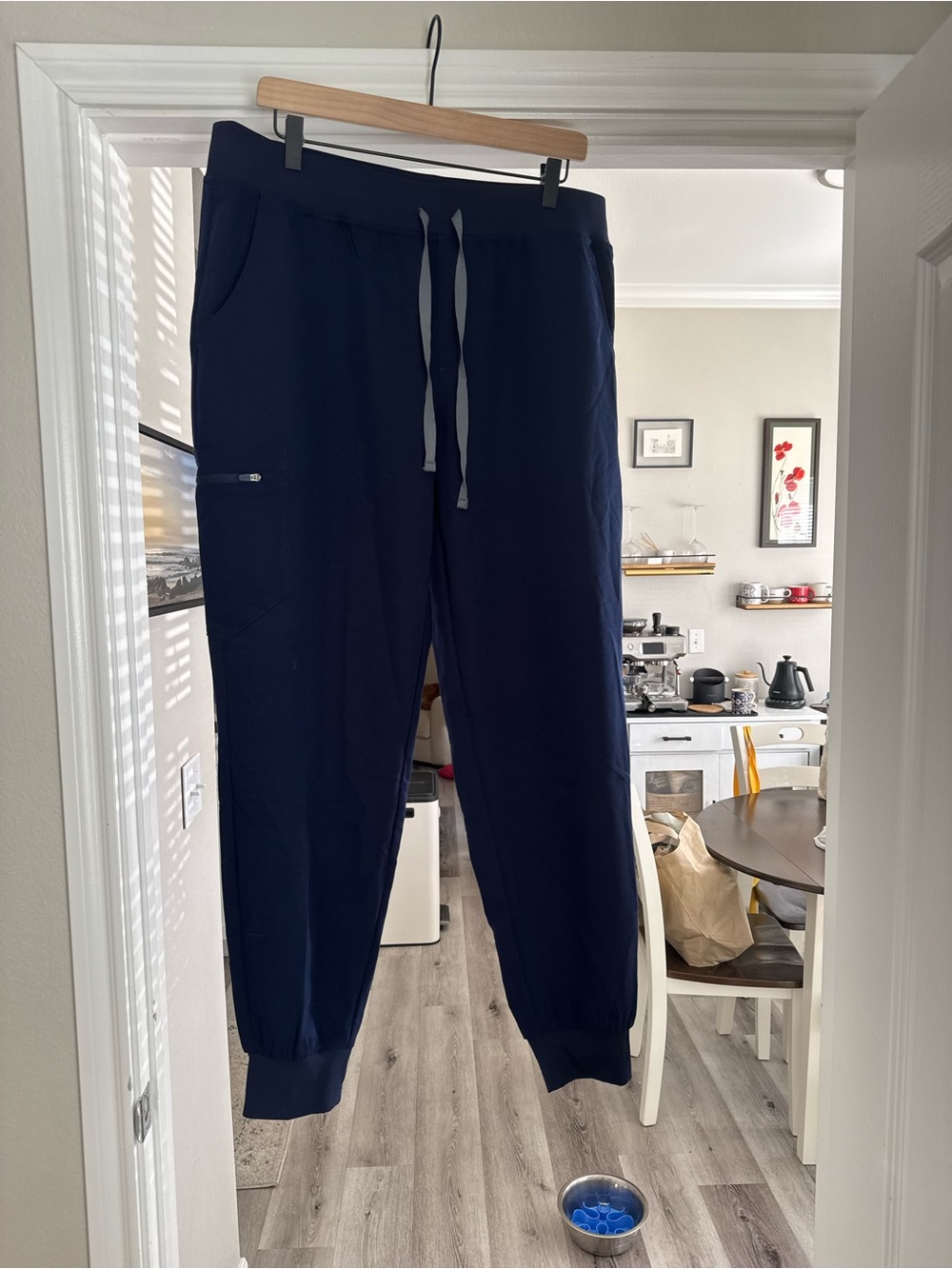 Women’s Navy Jogger Pants with Drawstring Waist
